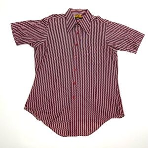 Vintage 70s Polyester Button Up Shirt